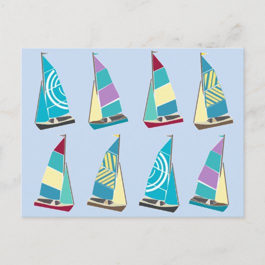 dinghies briefkaart (Voorkant)