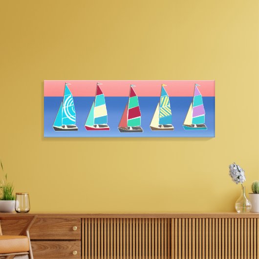 dinghies canvas afdruk (Insitu (Woonkamer))