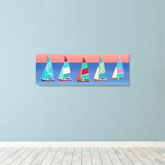  dinghies canvas afdruk (Insitu (Houten vloer))