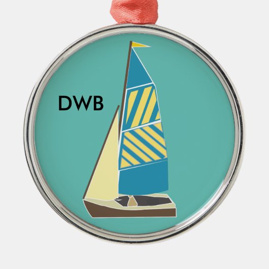 dinghies metalen ornament (Voorkant)