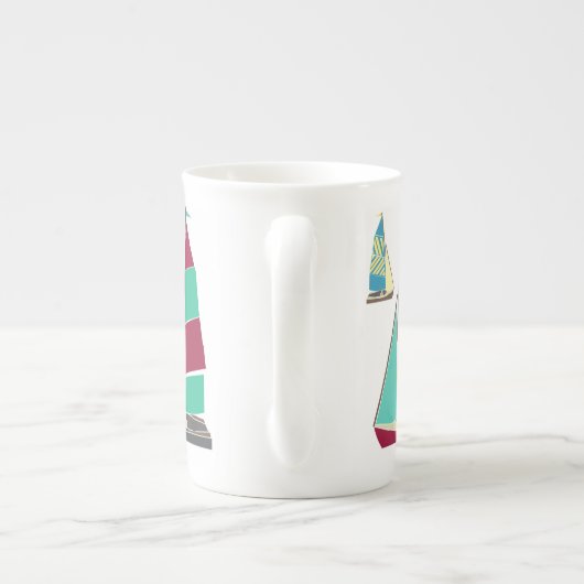  dinghies porselein kop (Achterkant)