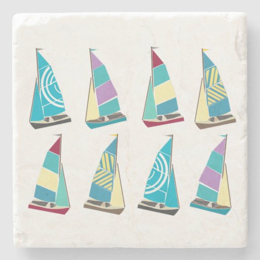 dinghies stenen onderzetter (Voorkant)
