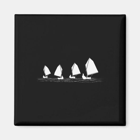 Dinghy zeilboot Laser Optimist Racing Zeilen Las Magneet (Voorkant)