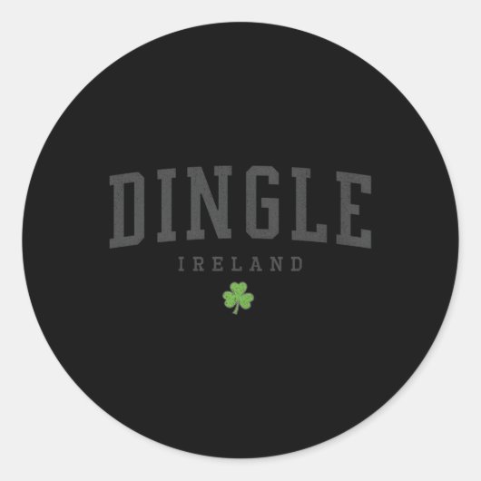 Dingle Ireland C Grey Ronde Sticker (Voorkant)