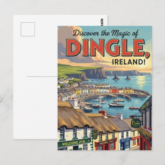 Dingle Ireland Travel Briefkaart (Voorkant / Achterkant)