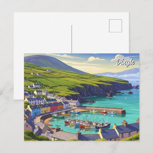  Dingle Ireland Travel Feestdagenkaart (Voorkant / Achterkant)