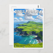 Dingle Peninsula Ierland Reizen Briefkaart (Voorkant / Achterkant)