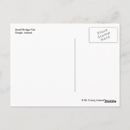 Dingle Pub Briefkaart (Achterkant)