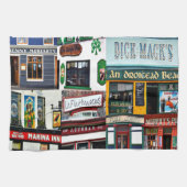 Dingle Pubs, Collage, Iers, Ierland, theedoek (Horizontaal)