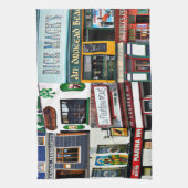 Dingle Pubs, Collage, Iers, Ierland, theedoek (Verticaal)