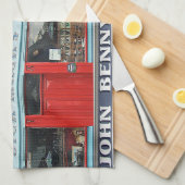 Dingle Pubs Collage, Iers, Tea Towel, Ierland Theedoek (Quarter Fold)