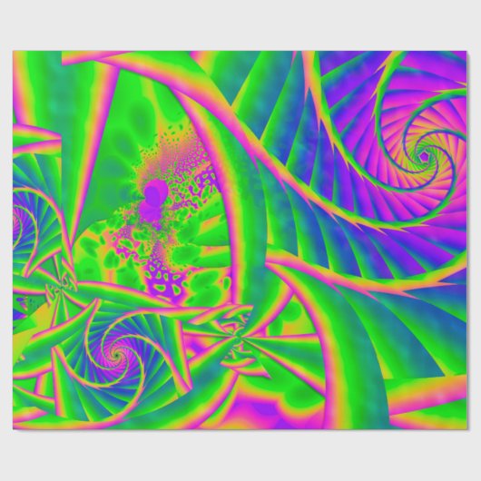 Dinglebes Psychedelic Fused Glass Cadeaupapier (Vlak)