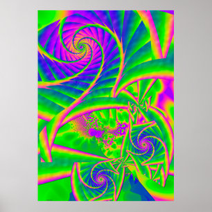 Dinglebes Psychedelic Fused Glass Poster