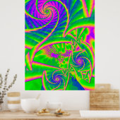 Dinglebes Psychedelic Fused Glass Poster (Keuken)
