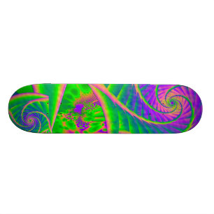 Dinglebes Psychedelic Fused Glass Skateboard