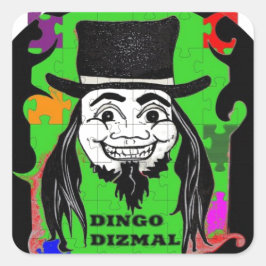 DINGO de CLOWN Vierkante Sticker