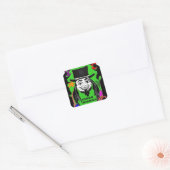 DINGO de CLOWN Vierkante Sticker (Envelop)