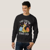 Dingo Dog Bunny Dansding Eggs blij met de paasmaal Trui (Voorkant volledig)