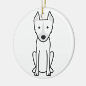 Dingo Dog Cartoon Keramisch Ornament (Links)