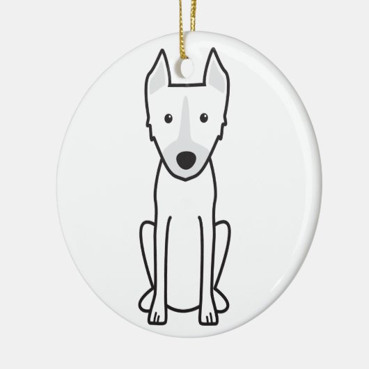 Dingo Dog Cartoon Keramisch Ornament (Links)