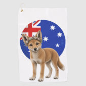 Dingo Een Klein Stukje Australië Golf Handdoek (Voorkant)