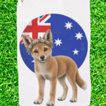 Dingo Een Klein Stukje Australië Golf Handdoek