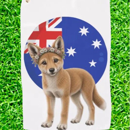 Dingo Een Klein Stukje Australië Golf Handdoek