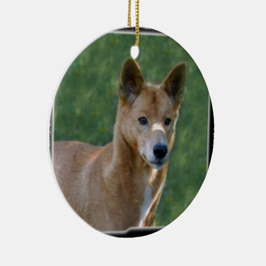 Dingo Kerstsierent Keramisch Ornament (Rechts)