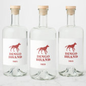 Dingo Merk Meel Stencil Print Likeurfles Etiket (Flessen)