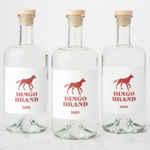 Dingo Merk Meel Stencil Print Likeurfles Etiket