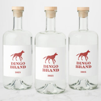 Dingo Merk Meel  Stencil Print Likeurfles Etiket