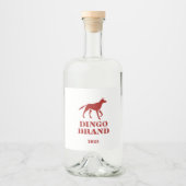 Dingo Merk Meel  Stencil Print Likeurfles Etiket (Voorkant)