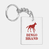 Dingo Merk Meel  Stencil Print Sleutelhanger (Voorkant Links)