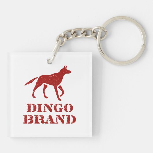 Dingo Merk Meel  Stencil Print Sleutelhanger (Achterkant)