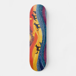 Dingo Pack - Aboriginal stijl - Skateboard Deck