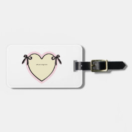 Dingus Bows & Hart Gepersonaliseerde Canvas tas Bagagelabel