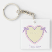 Dingus Bows & Hart Gepersonaliseerde Canvas tas Sleutelhanger (voorkant)