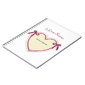 Dingus Bows & Heart gepersonaliseerd Notitieboek (Linkerzijde)