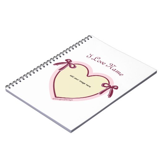 Dingus Bows & Heart gepersonaliseerd Notitieboek (Linkerzijde)