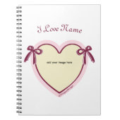 Dingus Bows & Heart gepersonaliseerd Notitieboek (Voorkant)