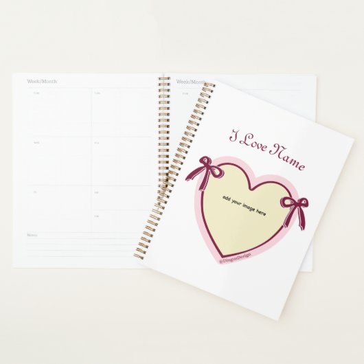 Dingus Bows & Heart gepersonaliseerd Planner (Display)
