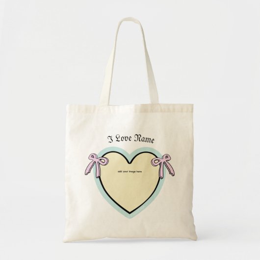 Dingus Bows & Heart Gepersonaliseerde kaneelbroodz Tote Bag (Voorkant)