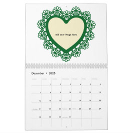 Dingus Hart en Kant Kleurrijk Kalender