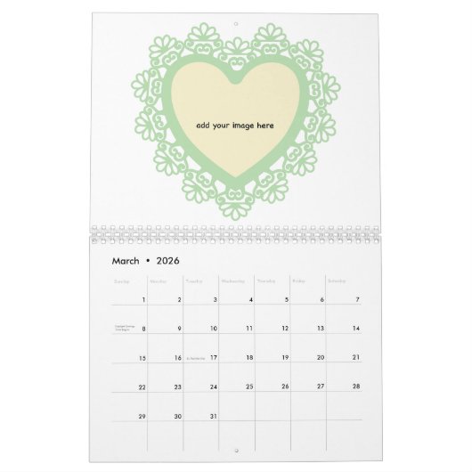 Dingus Hart en Kant Kleurrijk Kalender (Mar 2026)