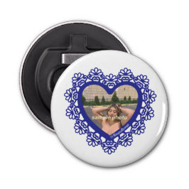 Dingus Heart Lace-Lijst Button Flesopener