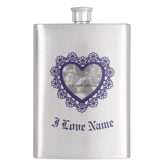 Dingus Heart Lace Lijst Classic Flask Flacon (Voorkant)