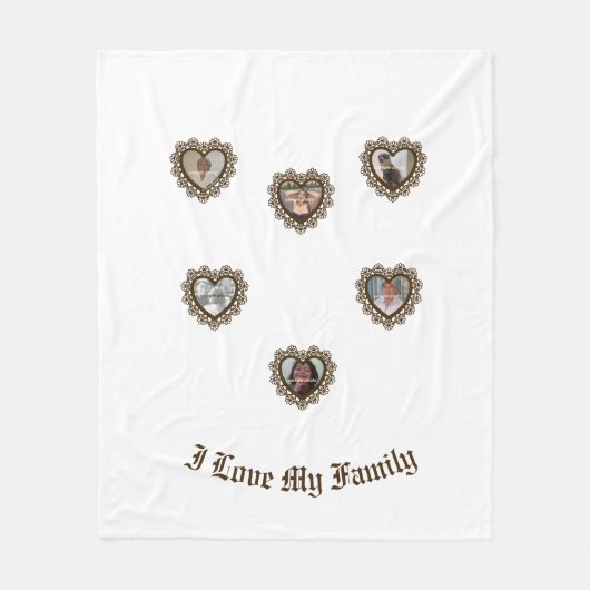 Dingus Heart Lace-Lijst Fleece Deken (Voorkant)