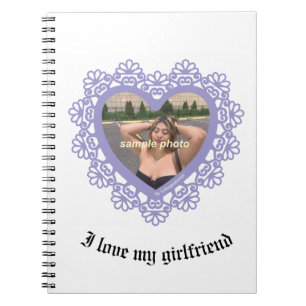 Dingus Heart Lace Lijst Spiraal Foto Notitieboek