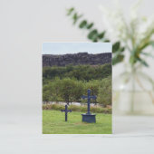 Dingvellir Church Cemetery, IJsland Briefkaart (Staand voorkant)