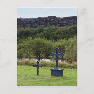 Dingvellir Church Cemetery, IJsland Briefkaart
